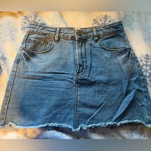 Denim Jean Mini Skirt